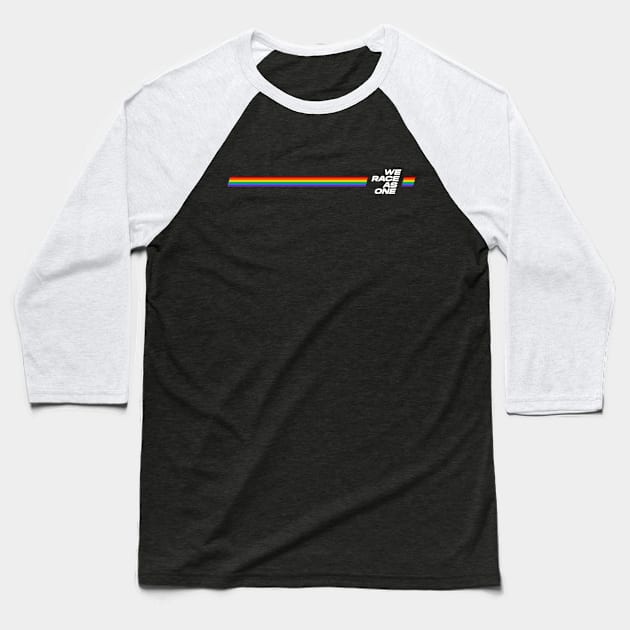 Pride Race As One Baseball T-Shirt by TheVintageChaosCo.